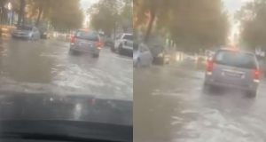 Durrës – Përmbytje pas reshjeve të dendura të shiut