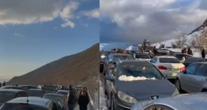 Dëbora mbush Dajtin, trafiku paralizon Tiranën: Radhë kilometrike automjetesh