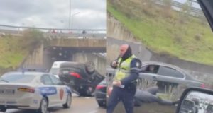 Aksident i rëndë në Unazën e Madhe, automjeti përmbyset në mes të rrugës