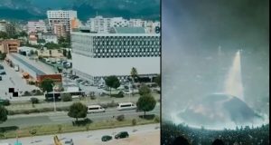 Nis ndërtimi i stadiumit provizor në Kashar, Shqipëria përgatitet për koncertin e Kanye West