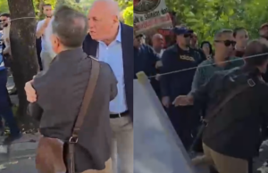 Erion Braçe përleshet me protestuesit, ndërhyn deputeti i PD