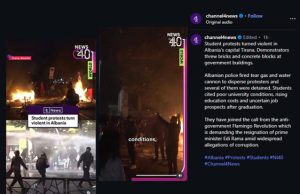 Media britanike jehonë revoltës në Tiranë: Studentët kërkojnë largimin e qeverisë